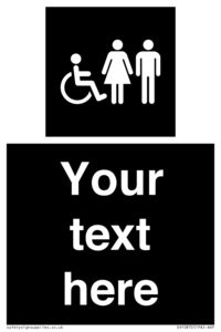 Custom information: black panel disabled female and male